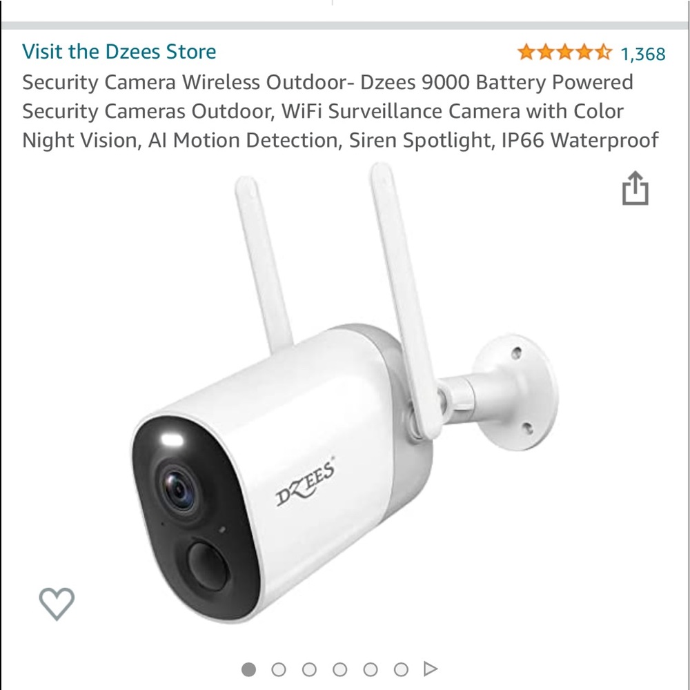 Wire free smart security camera outdoor